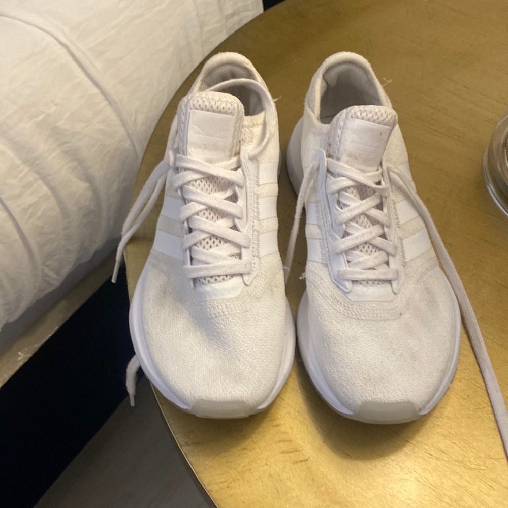 Adidas white tennis shoes
